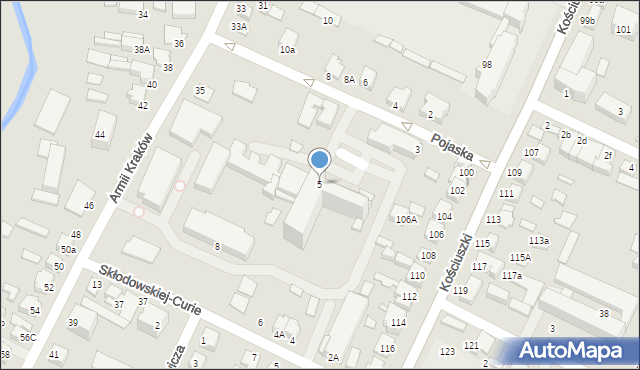 Biłgoraj, Pojaska Stanisława, dr., 5, mapa Biłgoraj