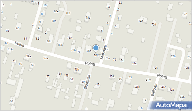 Biłgoraj, Polna, 76b, mapa Biłgoraj