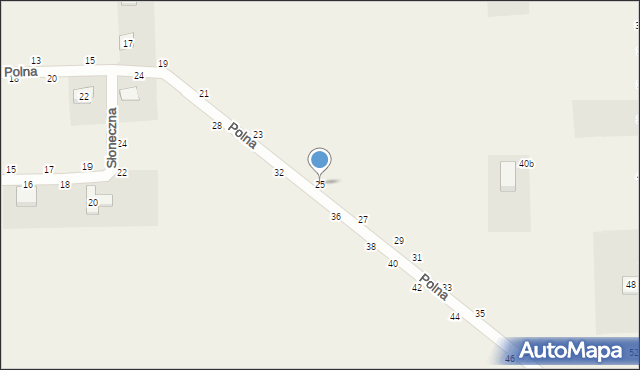 Biskupice, Polna, 25, mapa Biskupice