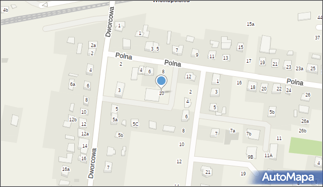 Biskupice, Polna, 10, mapa Biskupice