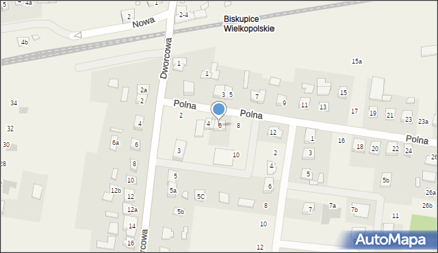 Biskupice, Polna, 6, mapa Biskupice