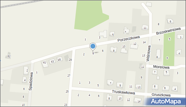 Biskupice, Porzeczkowa, 4, mapa Biskupice