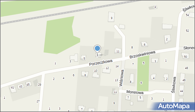 Biskupice, Porzeczkowa, 7, mapa Biskupice