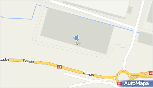 Biskupice Podgórne, Pokoju, 1a, mapa Biskupice Podgórne