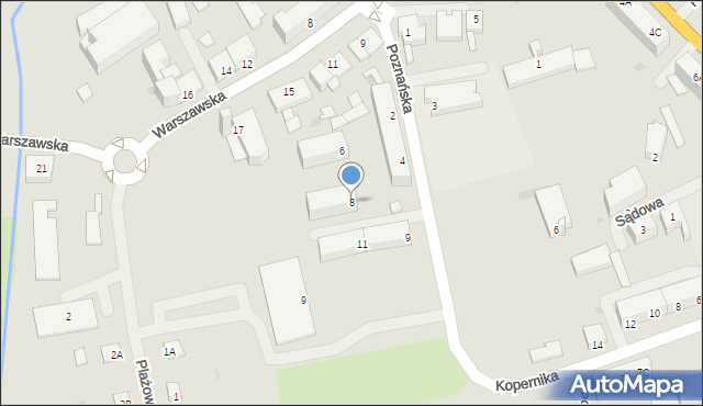 Biskupiec, Poznańska, 8, mapa Biskupiec