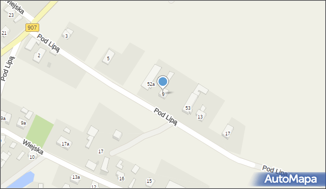 Błażejowice, Pod Lipą, 9, mapa Błażejowice