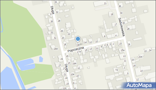 Błędów, Poprzeczna, 16, mapa Błędów