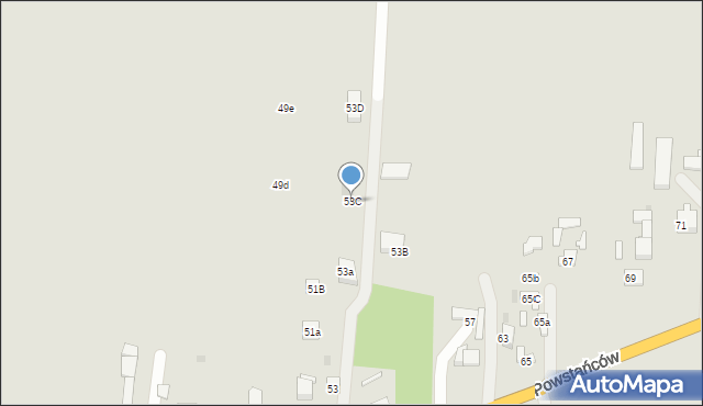 Błonie, Powstańców, 53C, mapa Błonie