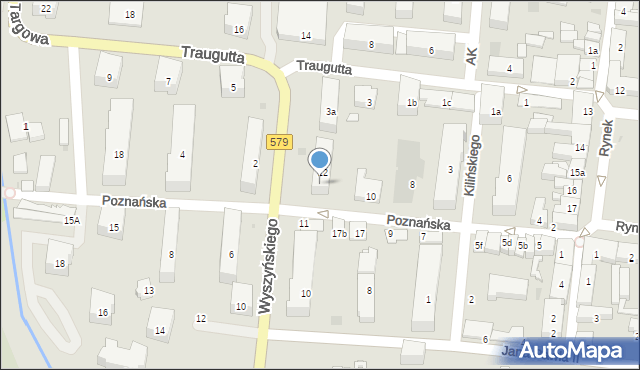 Błonie, Poznańska, 18b, mapa Błonie