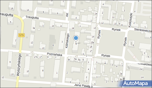 Błonie, Poznańska, 6, mapa Błonie