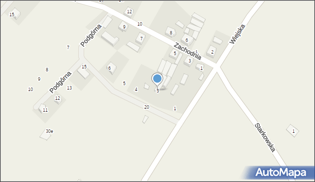 Błotnica, Podgórna, 3, mapa Błotnica