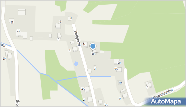 Bluszczów, Podgórze, 3b, mapa Bluszczów
