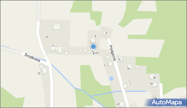 Bluszczów, Podgórze, 5, mapa Bluszczów