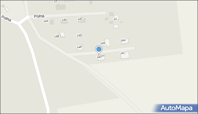 Bobolice, Polna, 14J, mapa Bobolice