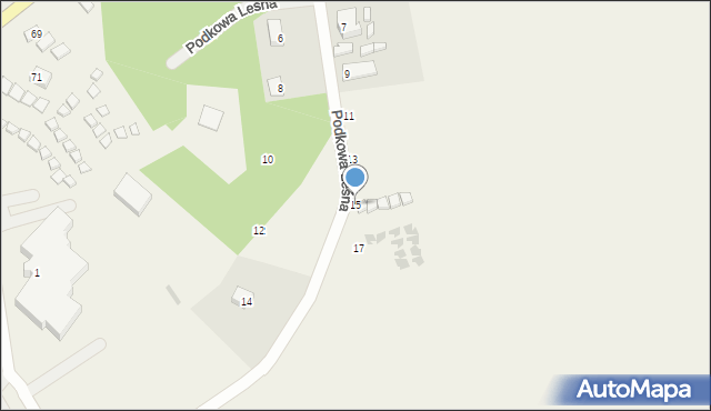 Bobolin, Podkowa Leśna, 15, mapa Bobolin
