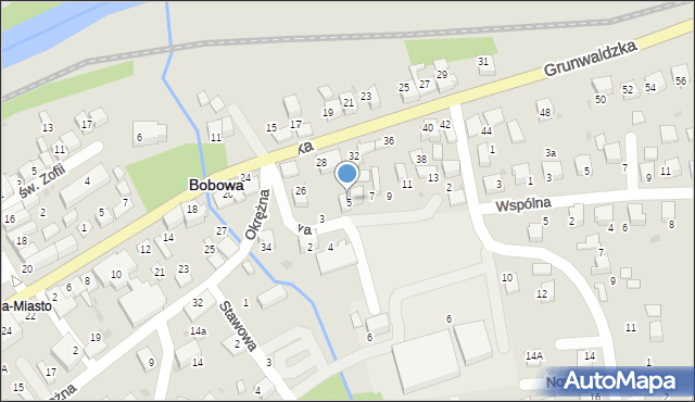 Bobowa, Pocztowa, 5, mapa Bobowa