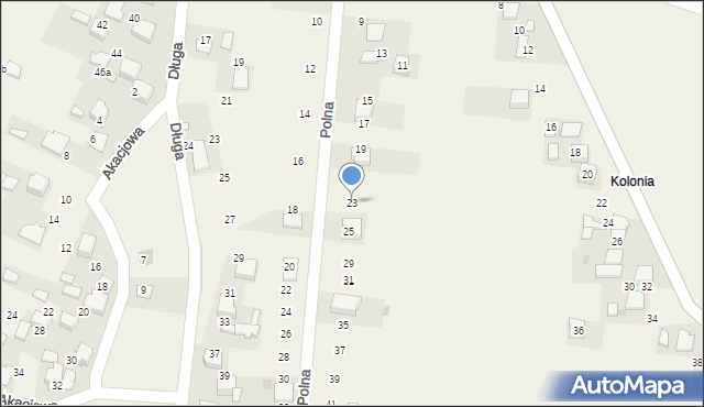 Bobrek, Polna, 23, mapa Bobrek