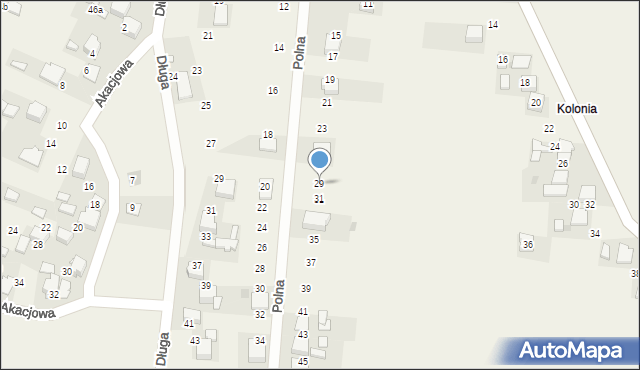 Bobrek, Polna, 29, mapa Bobrek