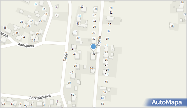 Bobrek, Polna, 34, mapa Bobrek