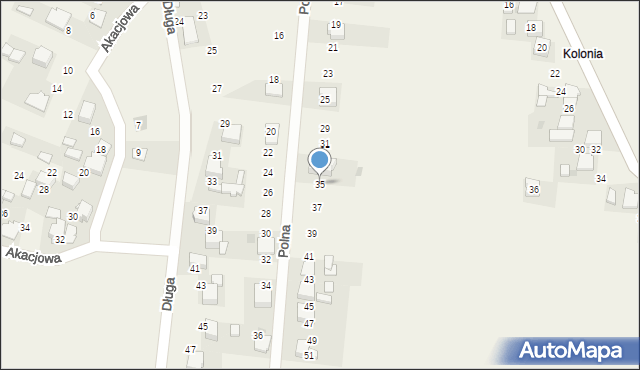 Bobrek, Polna, 35, mapa Bobrek