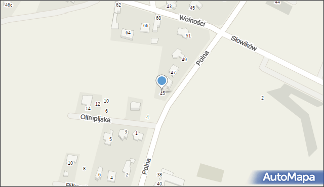 Bobrowniki, Polna, 45, mapa Bobrowniki