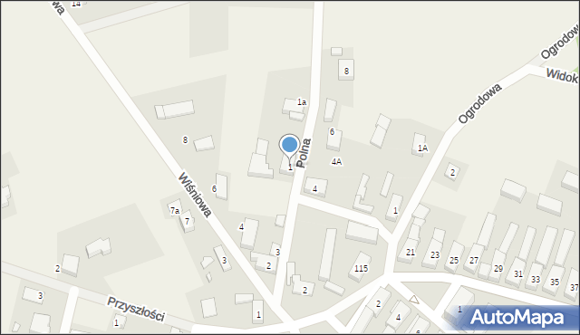 Bobrowniki, Polna, 1, mapa Bobrowniki