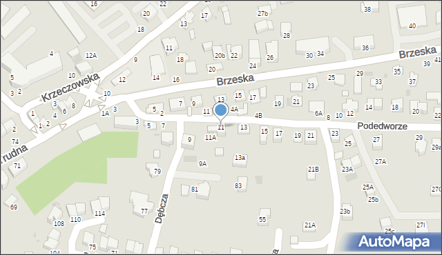 Bochnia, Podedworze, 11, mapa Bochni