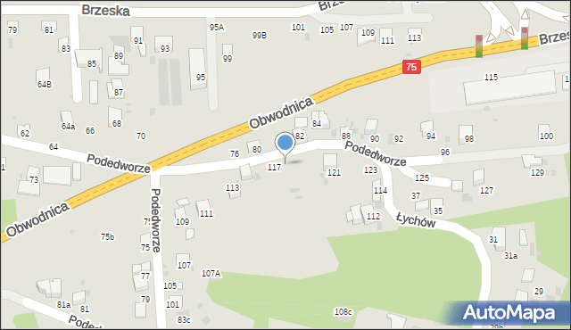 Bochnia, Podedworze, 119, mapa Bochni