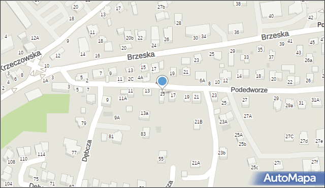 Bochnia, Podedworze, 15, mapa Bochni