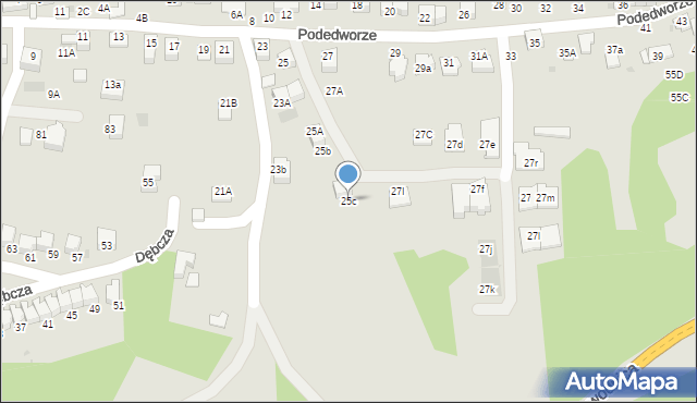 Bochnia, Podedworze, 25c, mapa Bochni