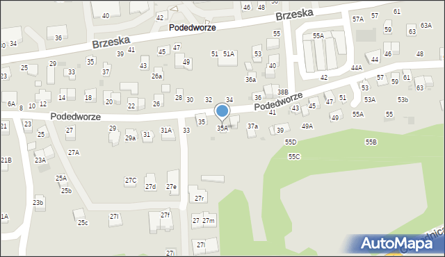 Bochnia, Podedworze, 35A, mapa Bochni