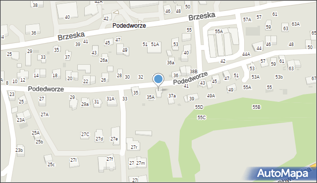 Bochnia, Podedworze, 37, mapa Bochni