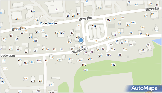 Bochnia, Podedworze, 38B, mapa Bochni