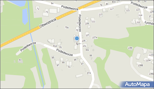 Bochnia, Podedworze, 79, mapa Bochni