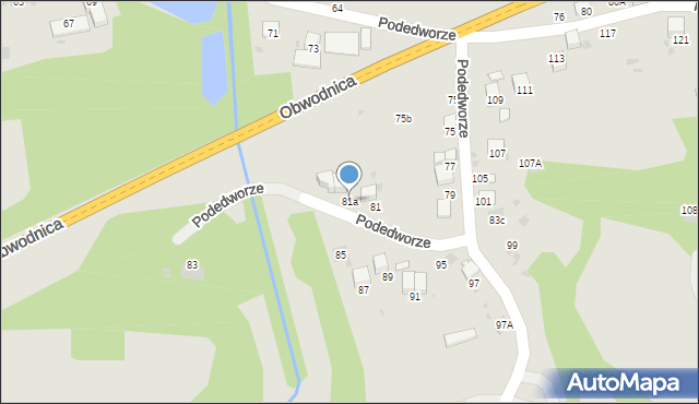 Bochnia, Podedworze, 81a, mapa Bochni