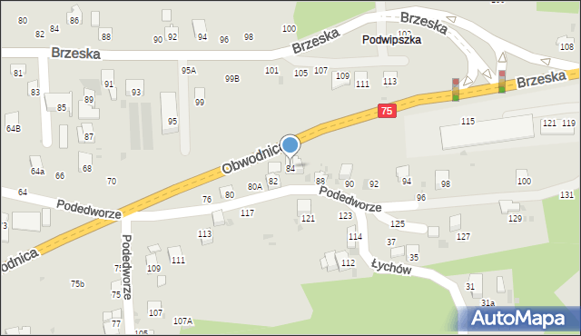 Bochnia, Podedworze, 84, mapa Bochni