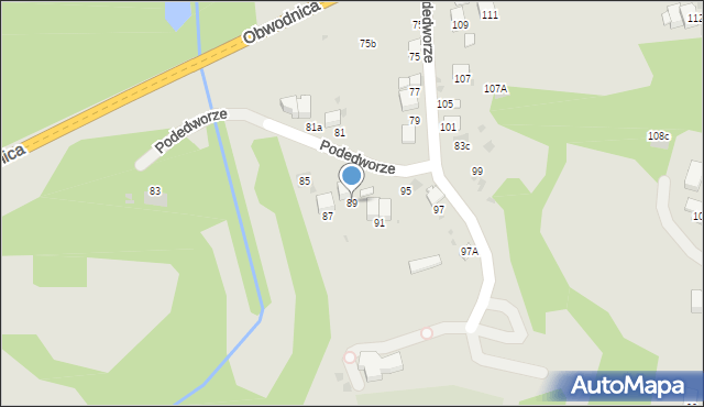 Bochnia, Podedworze, 89, mapa Bochni