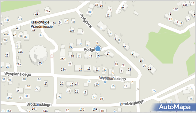 Bochnia, Podgórca Włodzimierza, 15, mapa Bochni