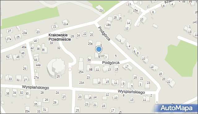 Bochnia, Podgórca Włodzimierza, 9, mapa Bochni