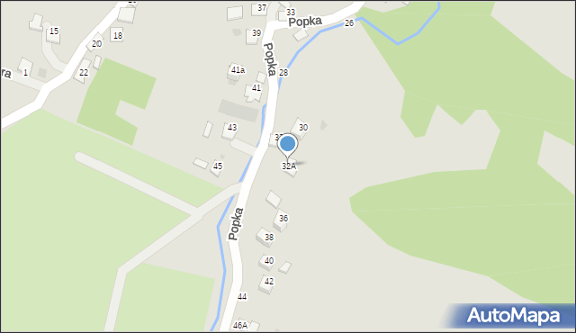 Bochnia, Popka Tadeusza, 32A, mapa Bochni