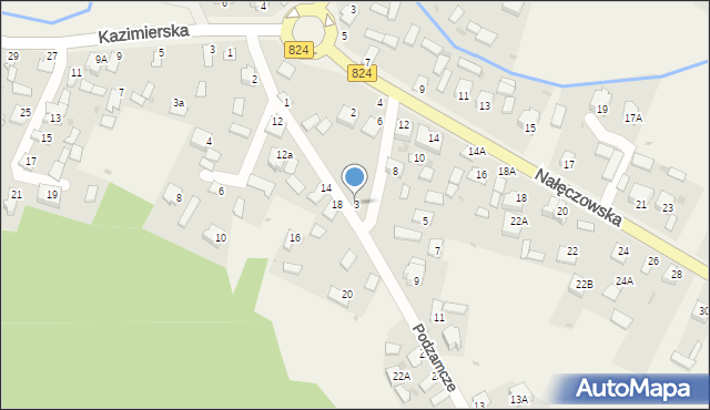 Bochotnica, Podzamcze, 3, mapa Bochotnica