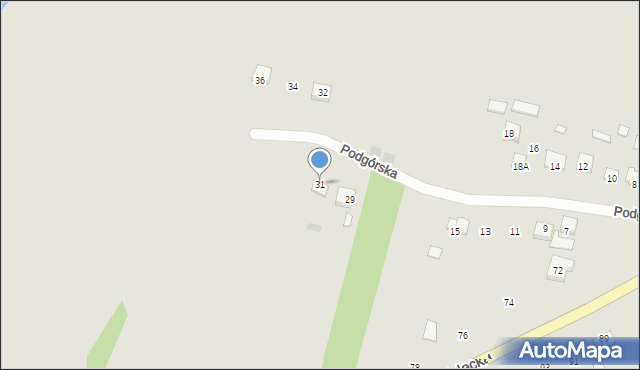 Bodzentyn, Podgórska, 31, mapa Bodzentyn