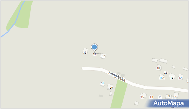 Bodzentyn, Podgórska, 34, mapa Bodzentyn