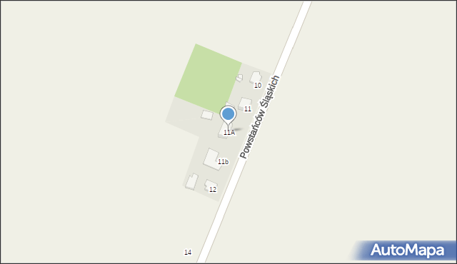 Bogacica, Powstańców Śląskich, 11A, mapa Bogacica