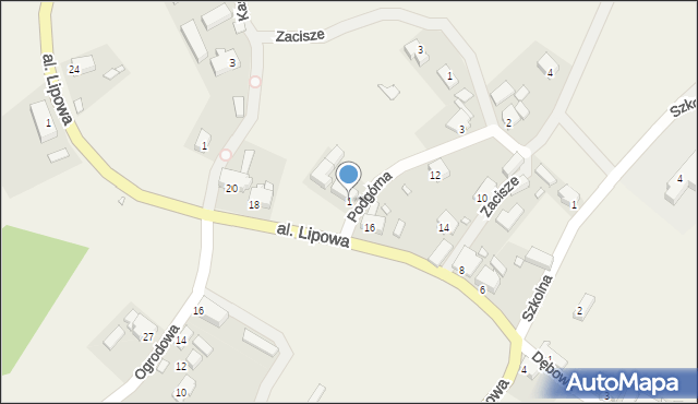 Bogaczów, Podgórna, 1, mapa Bogaczów