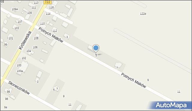 Bogatki, Polnych Maków, 5, mapa Bogatki