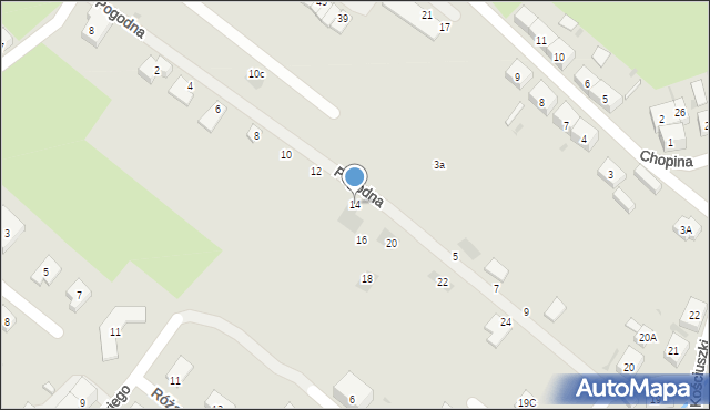 Boguszów-Gorce, Pogodna, 14, mapa Boguszów-Gorce