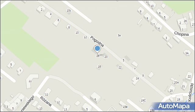 Boguszów-Gorce, Pogodna, 16, mapa Boguszów-Gorce