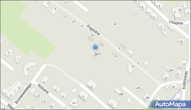 Boguszów-Gorce, Pogodna, 18, mapa Boguszów-Gorce