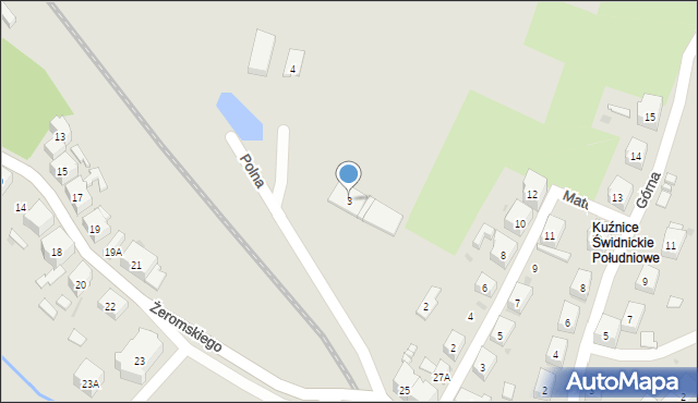 Boguszów-Gorce, Polna, 3, mapa Boguszów-Gorce